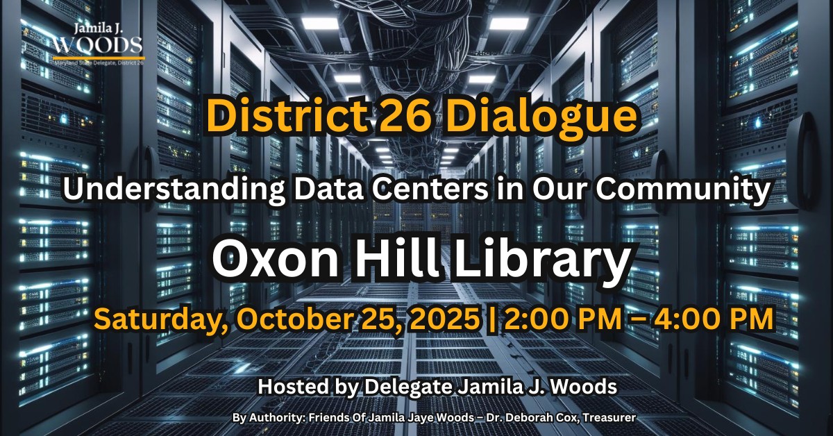 District 26 Dialogue: What Do Data Centers Mean for Us? – Delegate ...